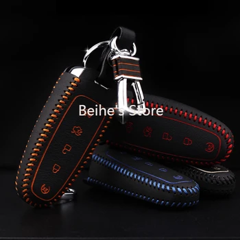 

High quality Genuine Leather Remote Control Car Key Case wallet Bag Cover For Ford Edge / Lincoln MKX MKT