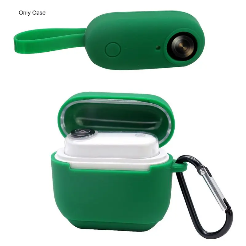 Зарядным устройством, силиконовый чехол, Защитный чехол Камера протектор для Insta360 GO B0KF - Цвет: Зеленый цвет