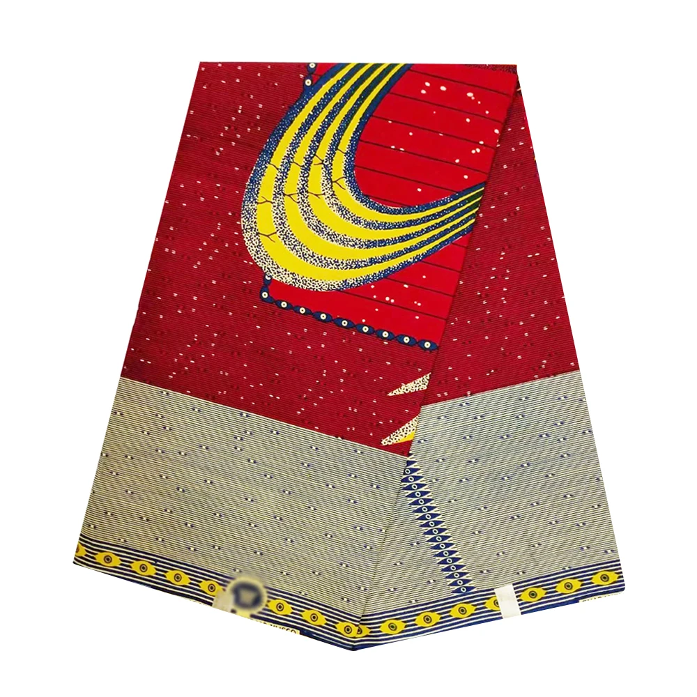 

New Ghana African Super Wax Fabric Cotton Veritable Dutch Block Print Nigerian Ankara Tulle Wax Pange Materials for Dress Party