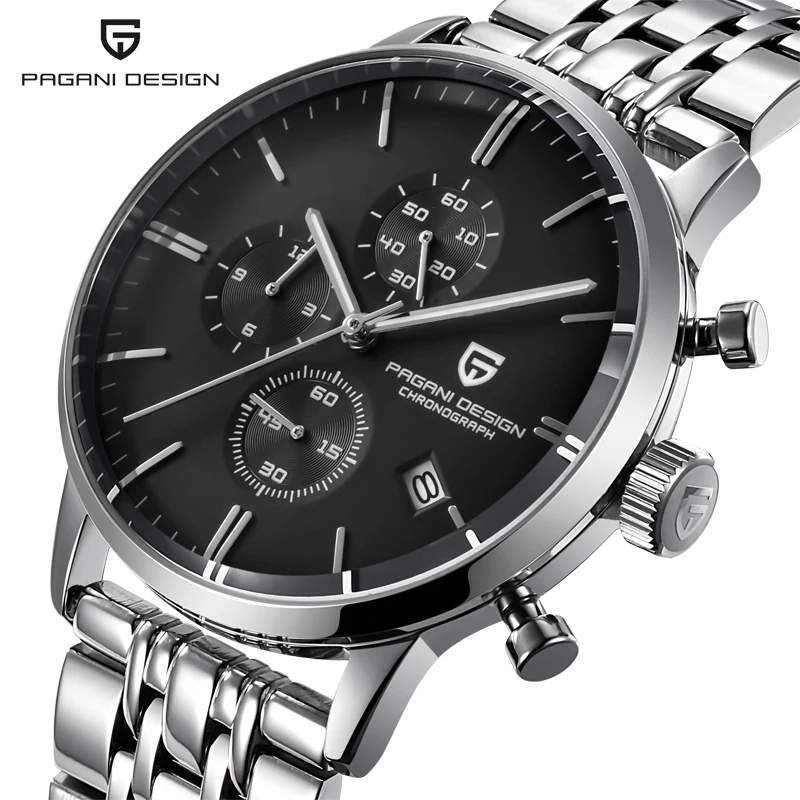 Часы мужские кварцевые с автоподзаводом хронографом 10 АТМ PD 2720 Япония Seiko-VK67 |