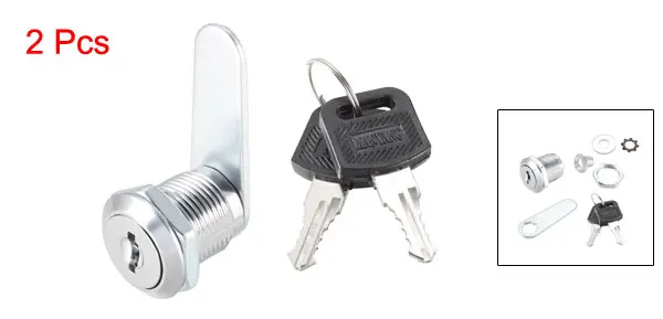 20mm Different 2pcs Uxcell 2/4 шт. замки 16/20/25/30/35/40 мм цилиндр Длина ключом разных/так цинковый хром сплава покрытие металлом 90 градусов - Цвет: 20mm Different 2pcs