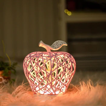 

Apples Shape Hollow Art Modeling UV Sterilization Lamp USB LED Night Light with Remote Household JA55