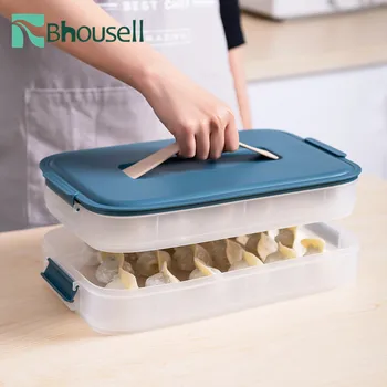 

Refrigerator Food Storage Box Fresh-keeping Kitchen Accessories Organizer Household Dumplings Vegetable Holder Stackable Tray