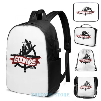 

Funny Graphic print The Goonies - V2 USB Charge Backpack men School bags Women bag Travel laptop bag