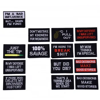 

Military Clothes Patches for Stripes Clothing Sticker Iron on Tactical Armband Appliques English Alphabet Embroidery Badges