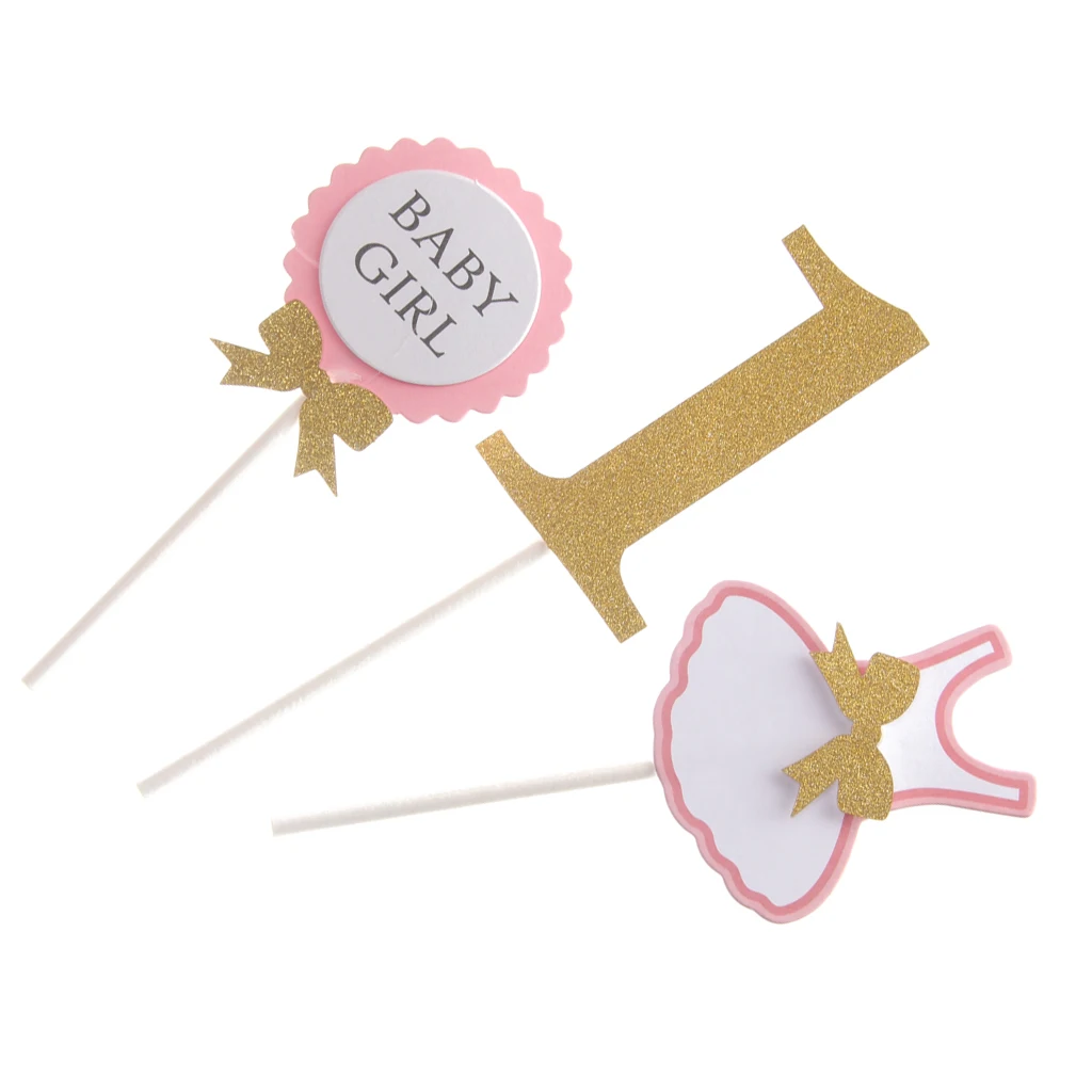 BABY BOY/BABY GIRL Clothing Dress Design Cake Topper for 1st Birthday Party