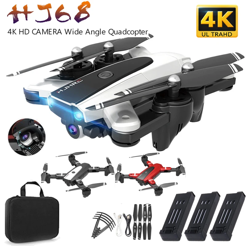 Складной профессиональный Дрон HJ68 с камерой 4K HD селфи автослежение WiFi FPV