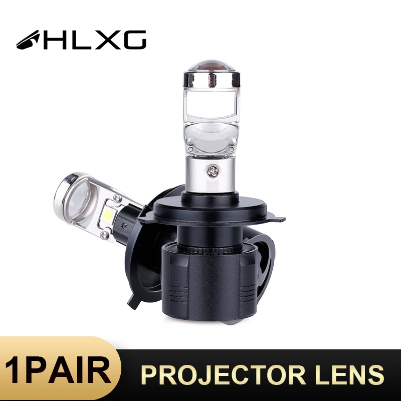 HLXG H4 Led H7 Mini Projector bi led lens Lamp 12000LM H11 H8 HB3 9005 HB4 9006 Auto Fog lights