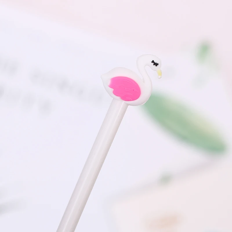 8 шт. Корейская каваи Фламинго гелевая ручка милый школьный офис поставка аксессуар сладкий каваи Стационарный белый розовый вещь Bts синие