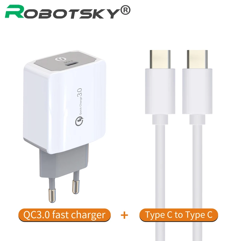 

18W Fast USB Charger Quick Charge 3.0 USB Type C Charger For Xiaomi for Huawei P30 Pro QC3.0 Fast Charging Travel Phone Charger