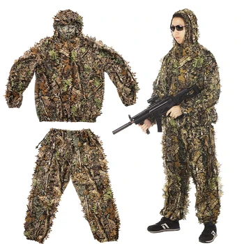 

Outdoor Multifunctional Bionic Ghillie Suit 3D Jungle Woodland Hunting Gaming Camouflaged Cloak Hunting Ghillie Suit