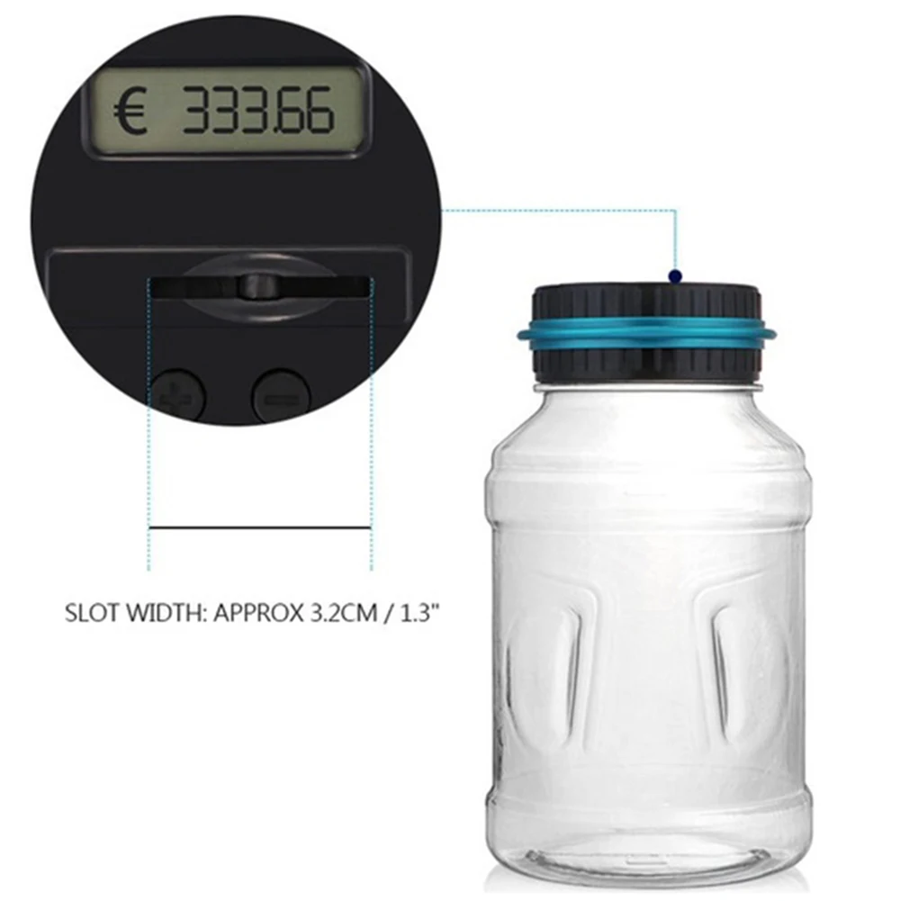 2.5L копилка для USD/EUR/GBP цифровая банка для экономии денег прозрачная коробка для хранения 800-1000 монет Электронная Копилка счетчик монет