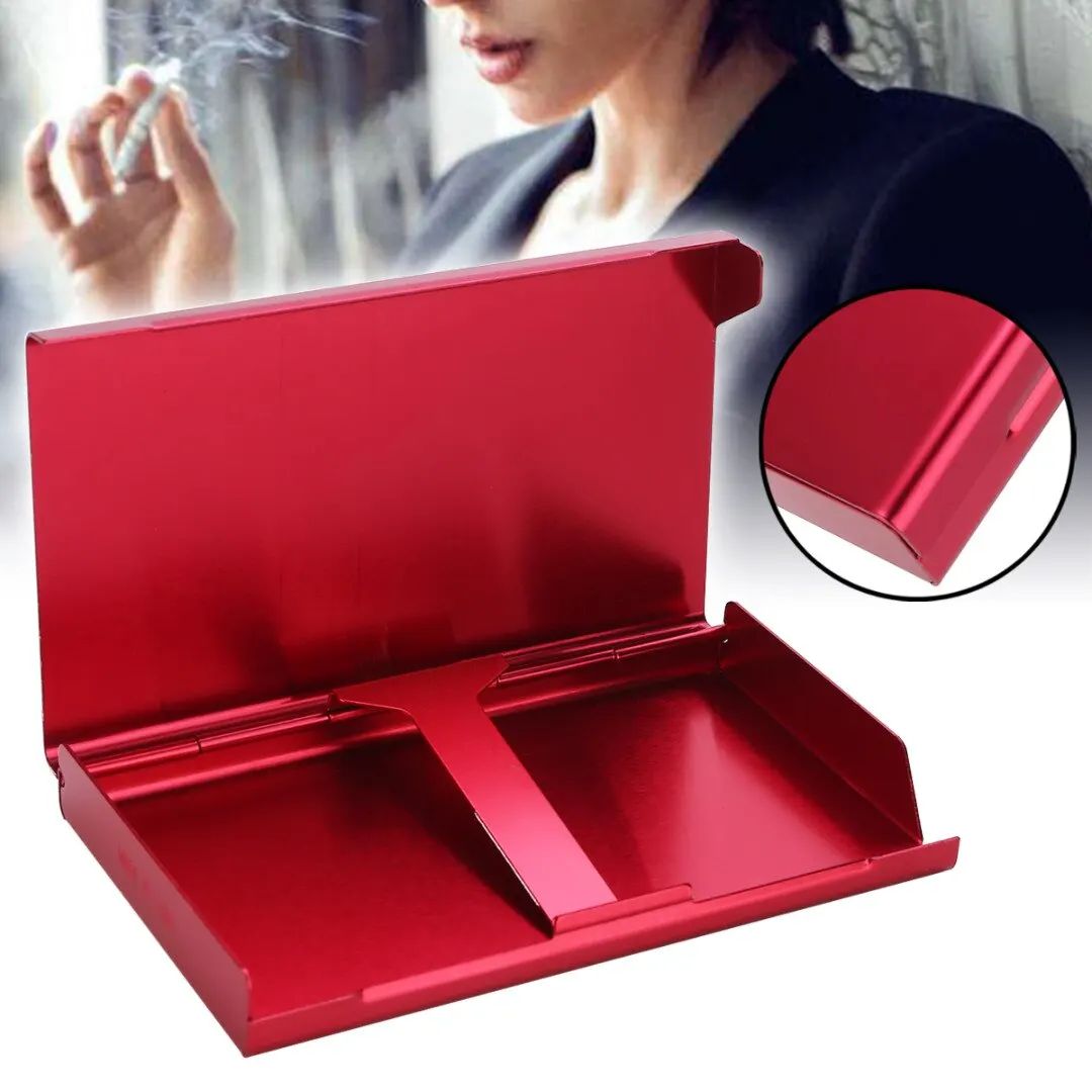 1pc Cigarette Case Aluminum Alloy Thin Box For Tobacco Smoking Holder Box for 20 Cigarettes