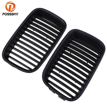 

POSSBAY Matte Black Kidney Grills Front Grilles for BMW 3-Series E36 318ti/320i/323i/325i/325is M3 Sedan 1994-1995 Pre-facelift