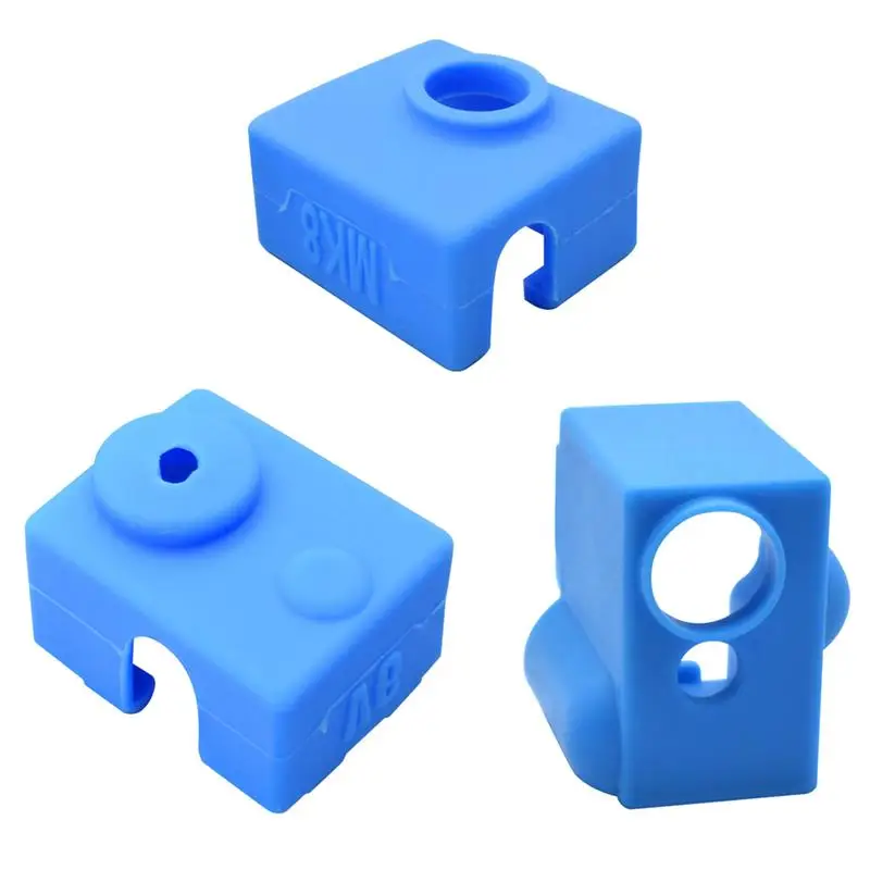 

New Color Rondom 3D Printer Extruder Cover Heat Block Silicone Sleeve Heat Resistant Cover Replacement for CR10, MK7/MK8