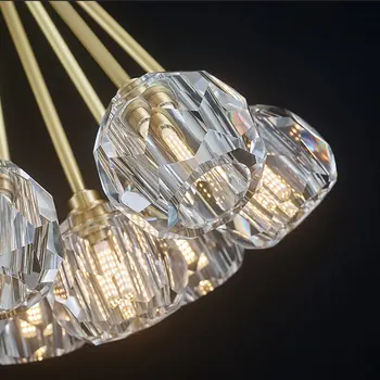

Nordic Led Pendant Lamps Lights Kitchen Fixtures Crystal Chandelier Bedroom Living Room Restaurant Cafe Decoration Hanging Lamps