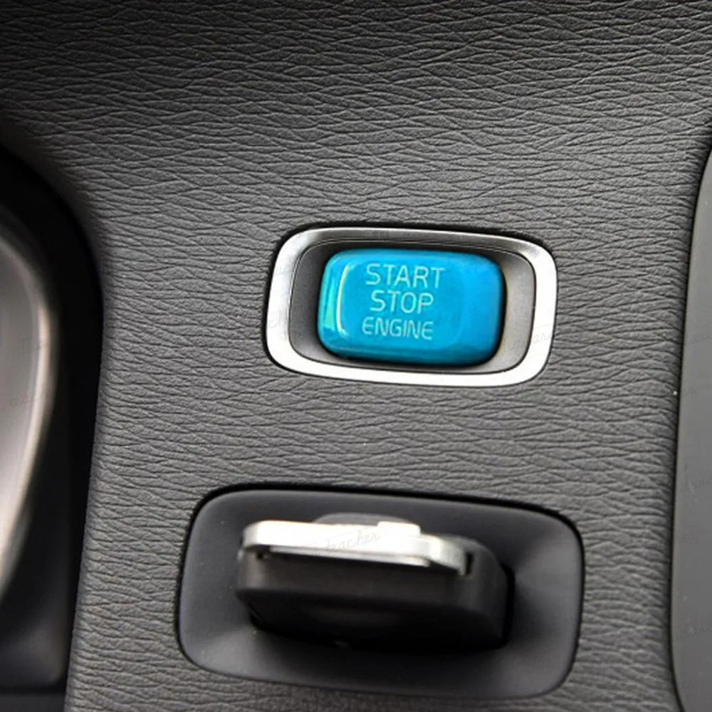 Для Volvo одна кнопка пуска декоративная пуговица стикер Ремонт двигателя автомобиля замена крышки стоп переключатель ключ Декор автомобиля Стайлинг
