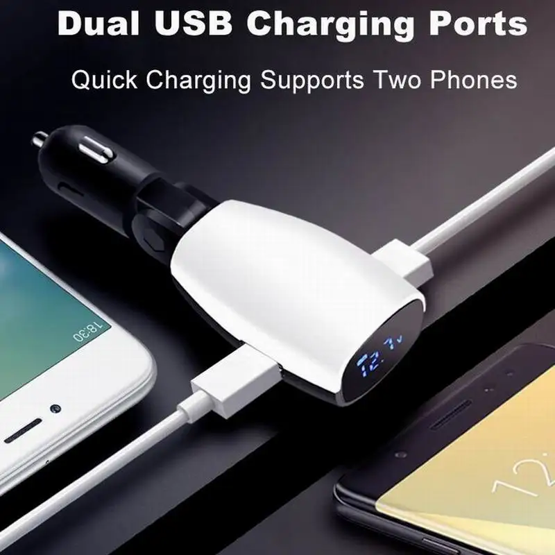 3.1A двойной Переходник USB для зарядки в машине тестер напряжения смартфон планшет зарядное устройство lcd цифровой дисплей Автомобильный адаптер для автомобиля аксессуары
