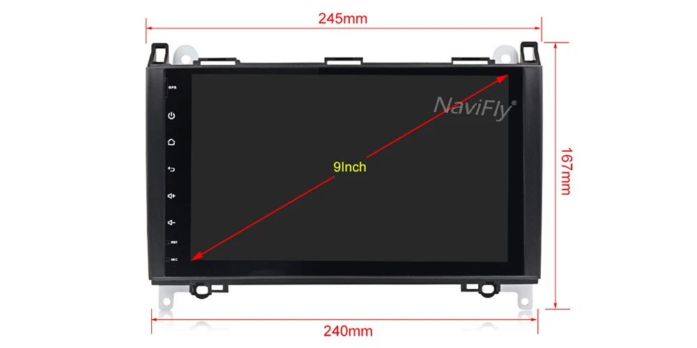 Perfect NaviFly 9" IPS DSP Auto gps navigation Android 9 Car radio player for Mercedes Benz B200 A B Class W169 W245 Viano Vito Sprint 29