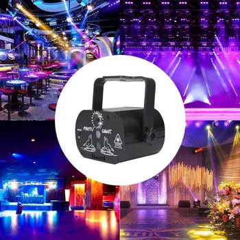 

Mini LED Laser Projector Stage Light Rotating 60 Patterns USB Rechargeable Power Strobe Light DJ Disco Lighting Club Party Lamp