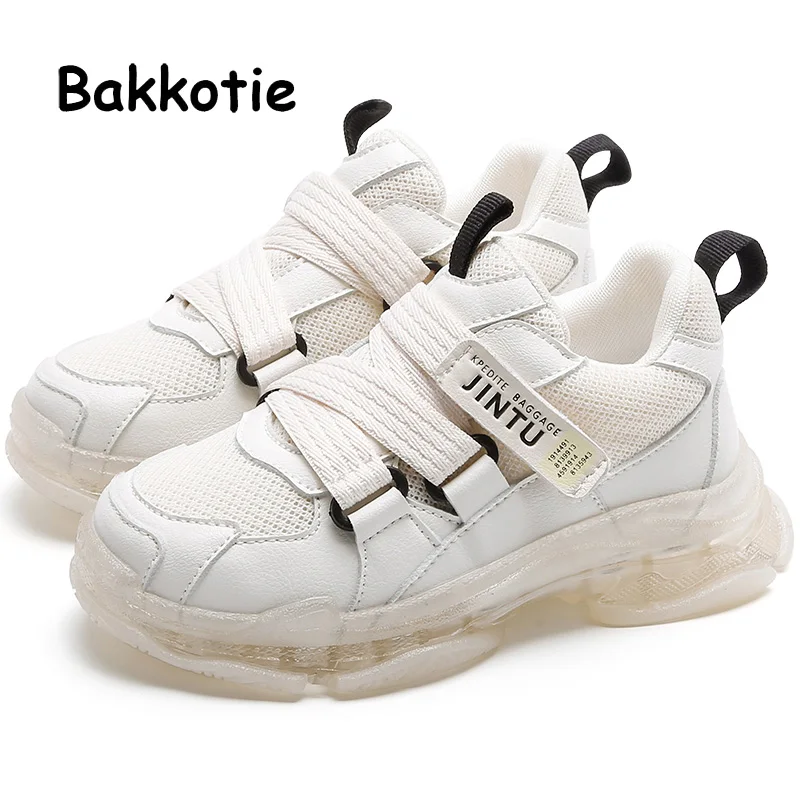 Bakkotie/2019 г. Осенняя детская новая обувь для мальчиков Модные дышащие Белые
