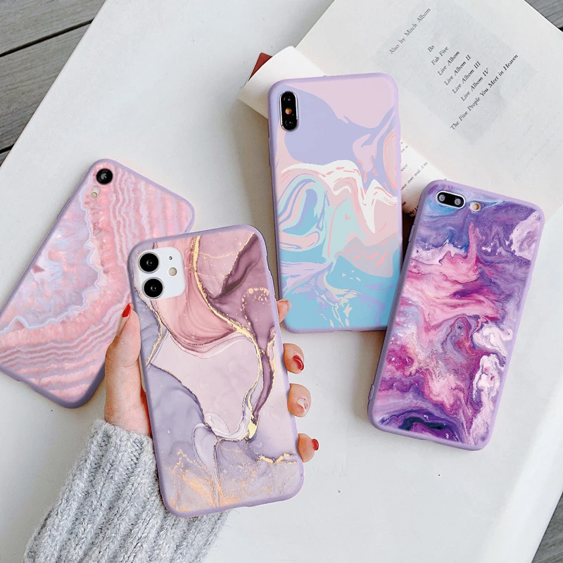 Чехол для Samsung Galaxy A22 A21S A02S A10 A12 A31 A32 A40 A50 A51 A52 A71 A72 S9 S10 S21 Ultra S20 FE Plus S8 мраморный чехол
