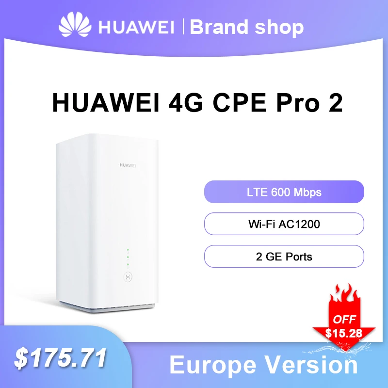 Wi-Fi роутер Huawei 4G CPE Pro 2 оригинальный с Sim-картой B628-265 LTE Cat12 до 600 Мбит/с AC1200