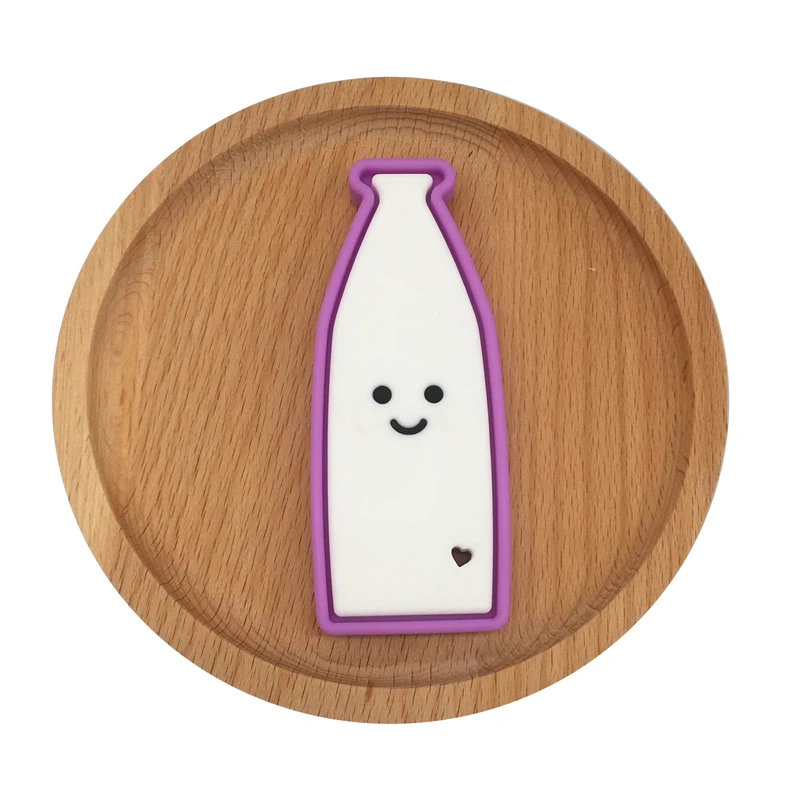 

1pc Baby Silicone Teether Rodent Silicone Milk Bottle Shaped Baby Teether Rodent BPA Free Silicone Bead Chew Biter Kids Good Toy