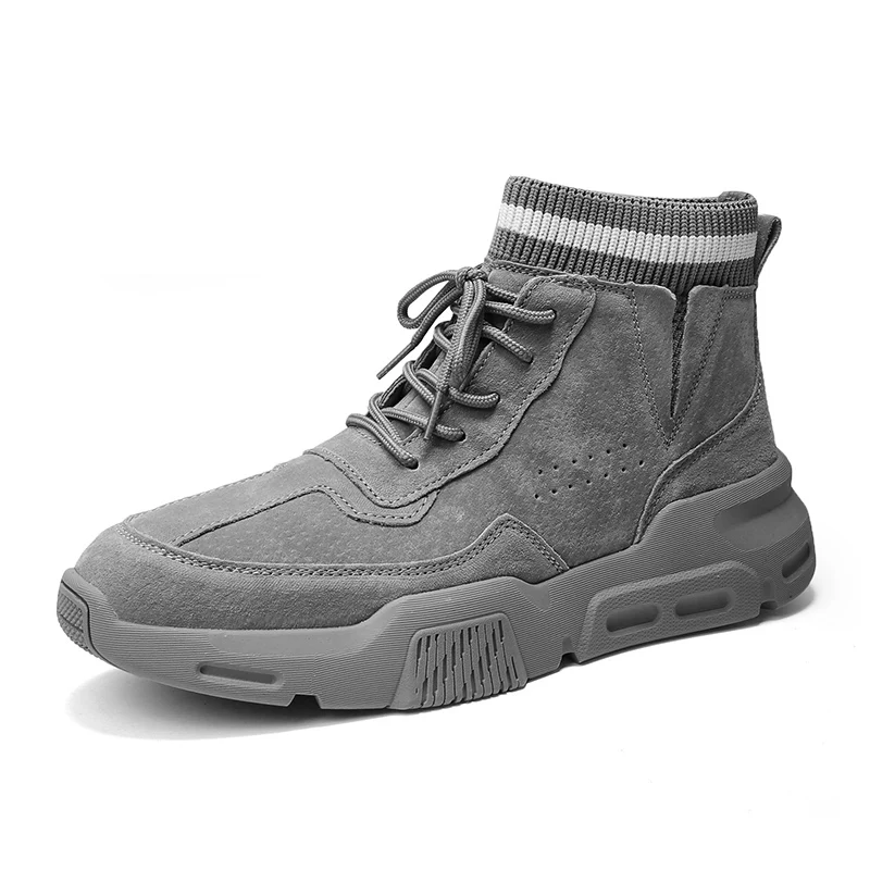 

Winter Warm Men Martin Boots Casual Leather Shoes Lace-up Snow Soft Warm Ankle Botas Waterproof Working Zapatos De Hombre