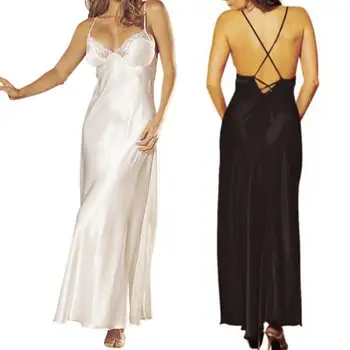 

Sexy strap women's underwear lace doll dress backless dress Negligee sexy clothing hanging neck lace Nightdress