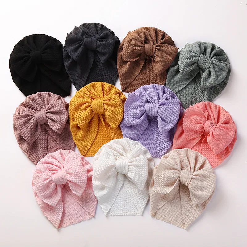 pull-turban-a-nœud-pour-bebe-turban-en-tissu-gaufre-chapeau-extensible-pour-nouveau-ne-cadeau-de-fete-prenatale-22-pieces-lot