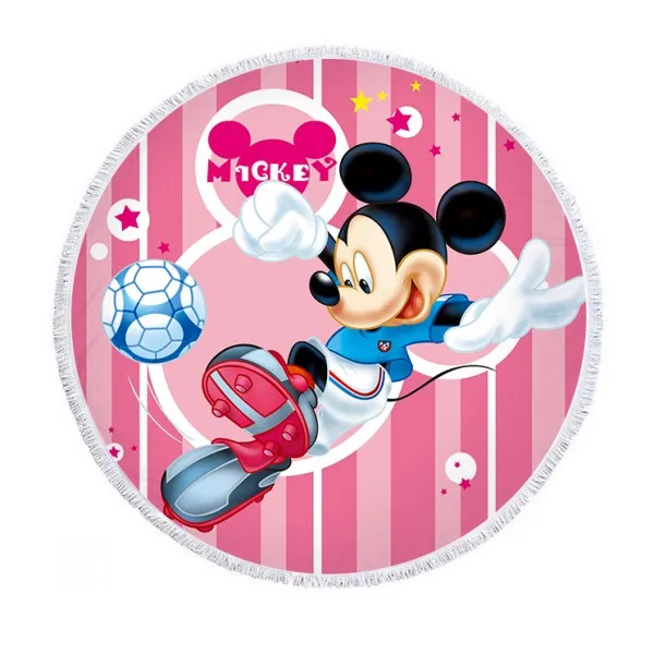 Minnie Mickey 8 Минни Микки Маус серия стежка Spaderman София микрофибра пляжное полотенце Спорт купальное полотенце с кисточкой для детей мама - Цвет: Minnie Mickey 8
