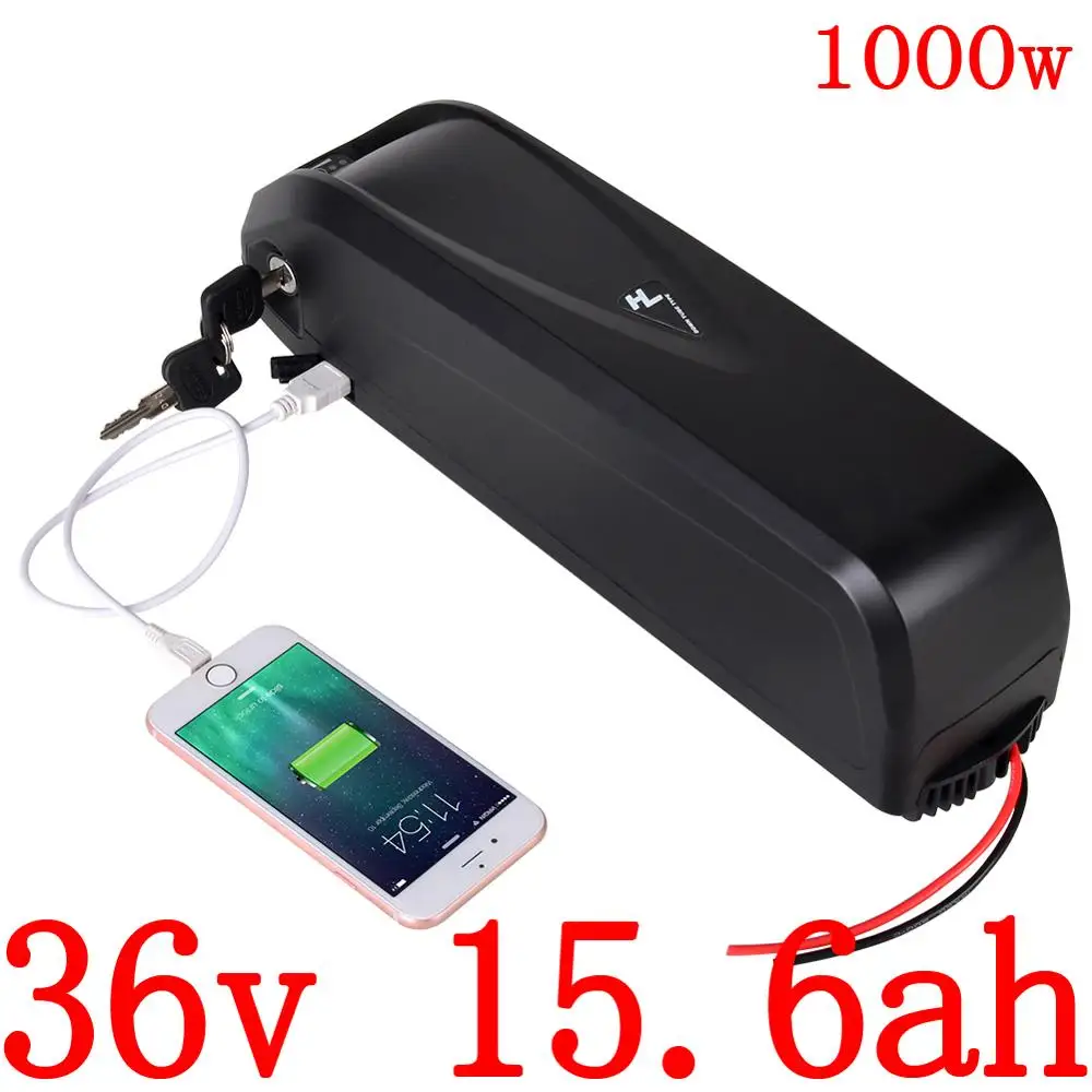 36V 500W 1000W аккумулятор 15AH Электрический велосипед батарея 10AH 13AH 18AH литиевая с 5V USB