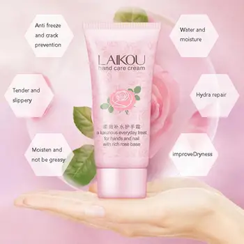 

50/60ML Rose Essence Hand Cream Hands Care Tender Whitening Refreshing Moisturizing Skin Anti-drying Tightening Non-greasy G5P6