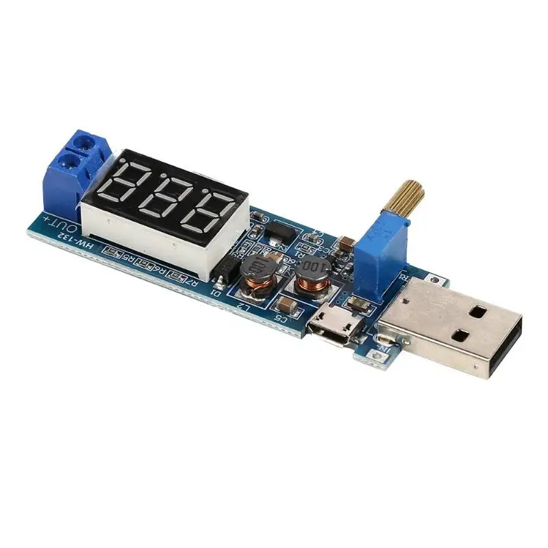 Повышающий блок питания 5 В 3 9 12 24 USB Регулируемый повышающий преобразователь