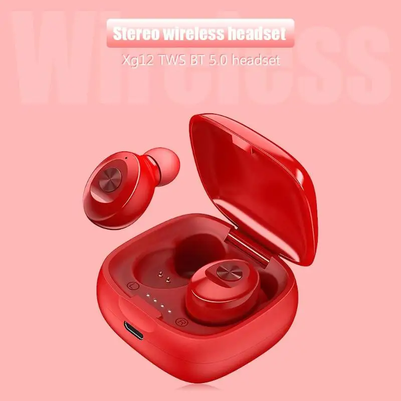 XG12 TWS Bluetooth наушники беспроводные BT5.0 Earbus Hi-Fi стерео гарнитура для игр с шумоподавлением мини-гарнитура с микрофоном для телефона