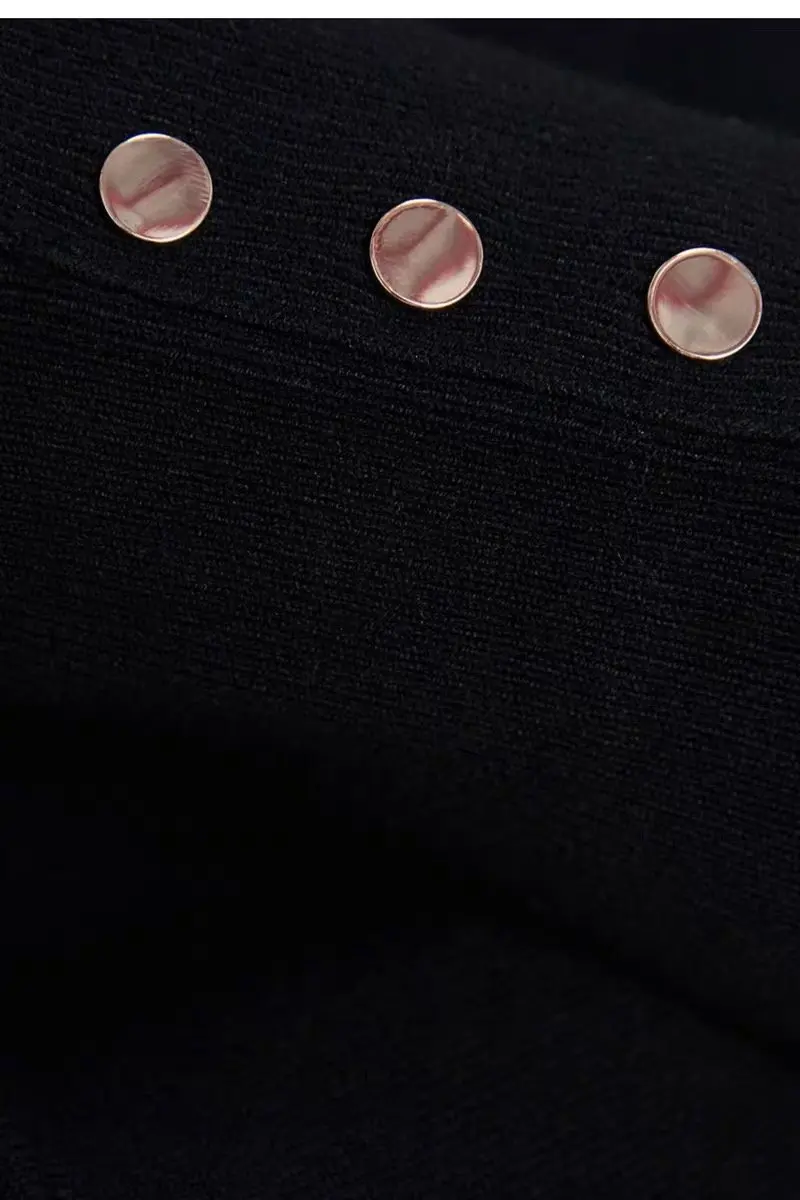 Увядшие зимние свитера кардиганы женские английские простые офисные женские однотонные с v-образным вырезом золотые пуговицы трикотажные кардиганы свитера женские