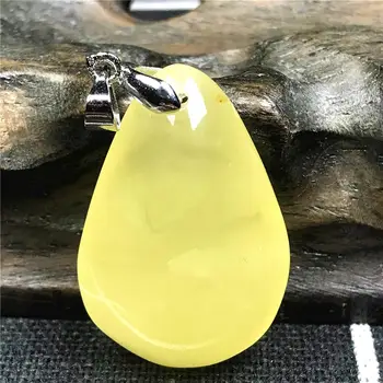 

Real Natural Yellow Amber Pendant For Woman Man Crystal 30x20x10mm Beads Water Drop Stone Silver Fashion Pendant Jewelry AAAAA