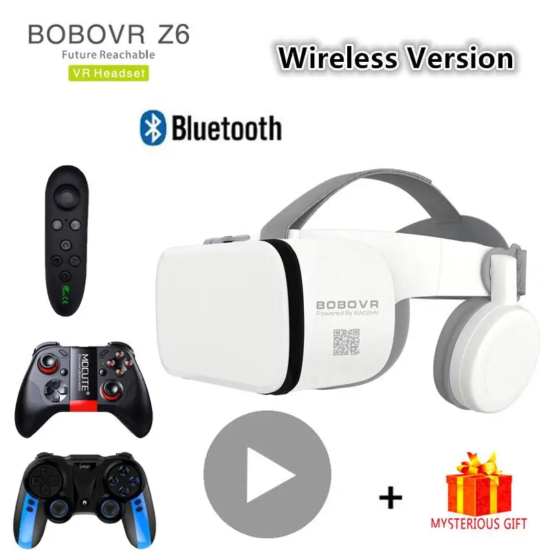 Upgraded Version] 2023 Virtual Reality 3D VR Headset Smart Glasses, with  Wireless Remote Control, VR Glasses for IMAX Movies & Play Games ,  Compatible for Android iOS System, with Mystery Gift 