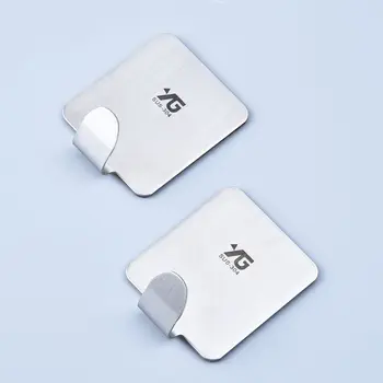 

2Pcs 2Pcs Bathroom Kitchen Stainless Steel Wall Hooks Nail-free Strong Viscose Fixed Transparent and Traceless for Hanging Robe