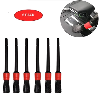 

NEW-Car Detailing Brushes - Detail Brush 6 Piece Set for Cleaning Automotive Wheels, Rims, Interior and Exterior
