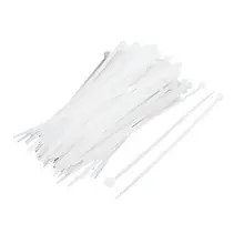 100 шт. зубчатая нейлоновая электрическая проволока на молнии кабельная стяжная труба фиксированная белая 3,6x150 мм