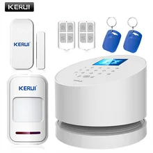 KERUI – système d'alarme de sécurité avec écran LCD couleur TFT, wi-fi, GSM, PSTN, pour le bureau, ios, android, télécommande, avec caméra ip, nouveauté