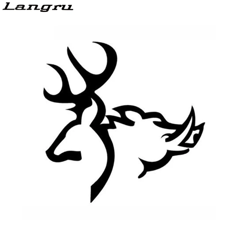 Олень кабан Langru 15*15 см! Интересные индивидуально Украшенные наклейки для