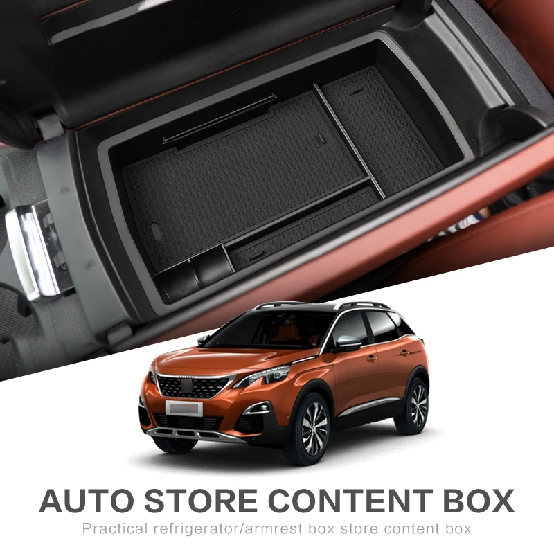 

Подлокотник коробка для хранения средства ухода для Peugeot 3008 4008 5008 2017-2020 MK2 3008GT GT автомобильный Органайзер аксессуары