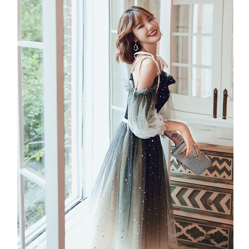 Сказочная мечта китайский градиент восточные вечерние женские Cheongsam шоу на сцене Qipao платье элегантные знаменитости банкетные Платья De Festa