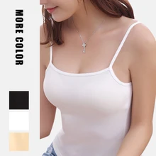 Летний женский сексуальный облегающий топ на бретельках, футболки для женщин, Одноцветный женский базовый укороченный топ, нижнее белье для девушек