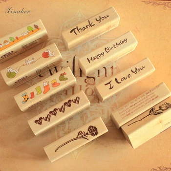 

madifier vintage strip wooden rubber stamp Kids DIY Handmade Scrapbook Photo Album, students Stamp Arts, Crafts gifts