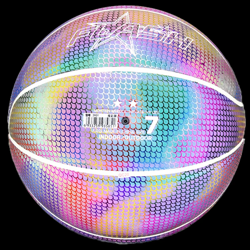Мяч 7# уличный баскетбол ночник отражатель обучение соревноваться Корзина мяч TikTok искусственная кожа Крытый Открытый Baloncesto Basquete