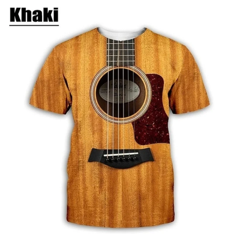 

Unisex Funny Guitar 3D Print T-shirt Men Women Short Sleeves Tees Sport T-shirts Summer Fashion Shirts